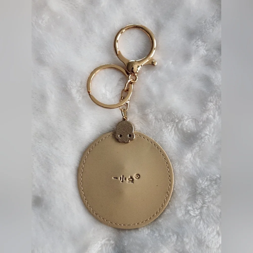 Cute Corgi Keychain with Gold Accents Bag Charm